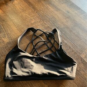 lululemon athletica Black Free To Be Sports Bra- size 2